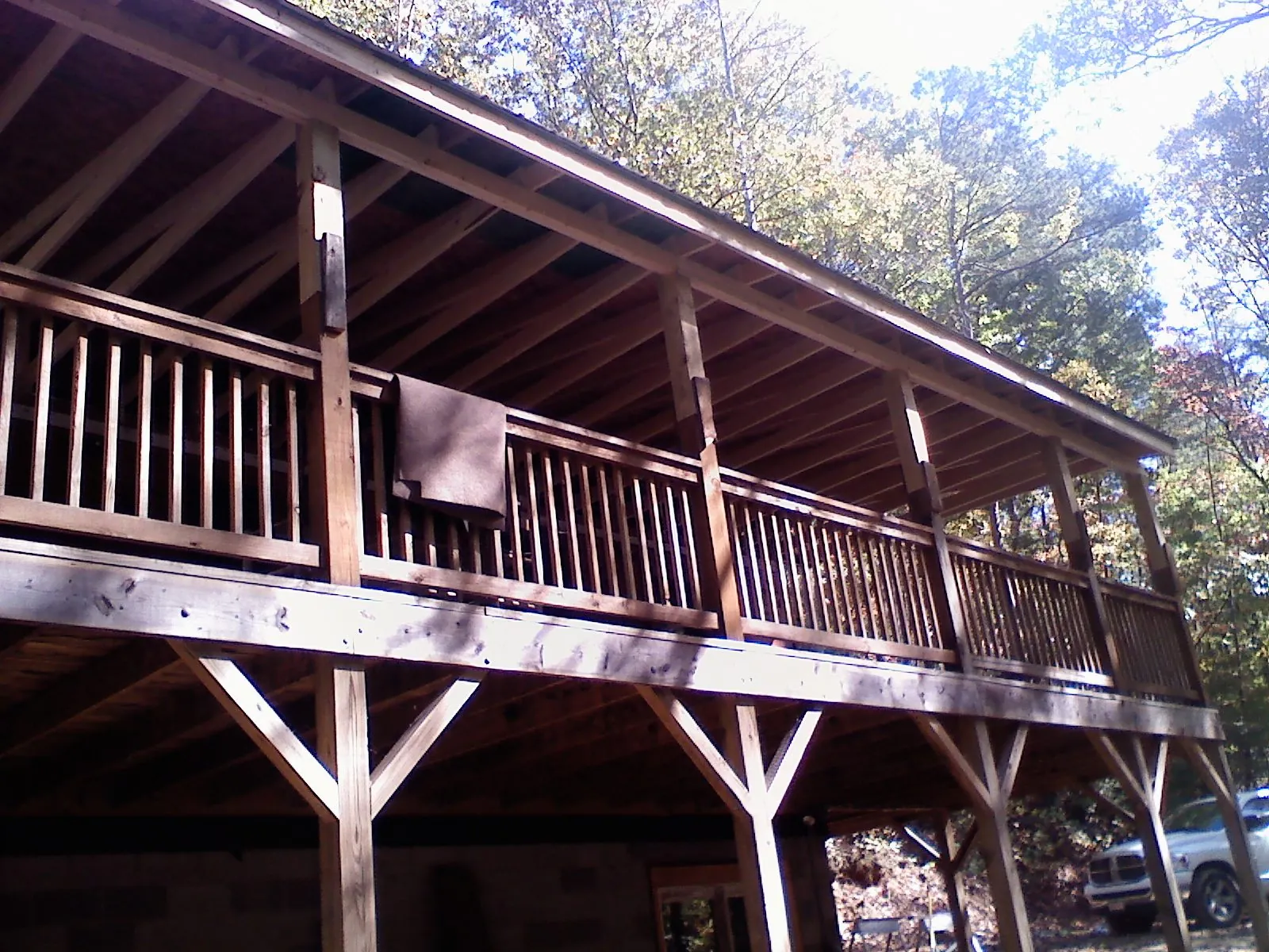 Timber framing under a new elevated porch and deck — Roof Leak Repair in Keno by Roofing Brothers
